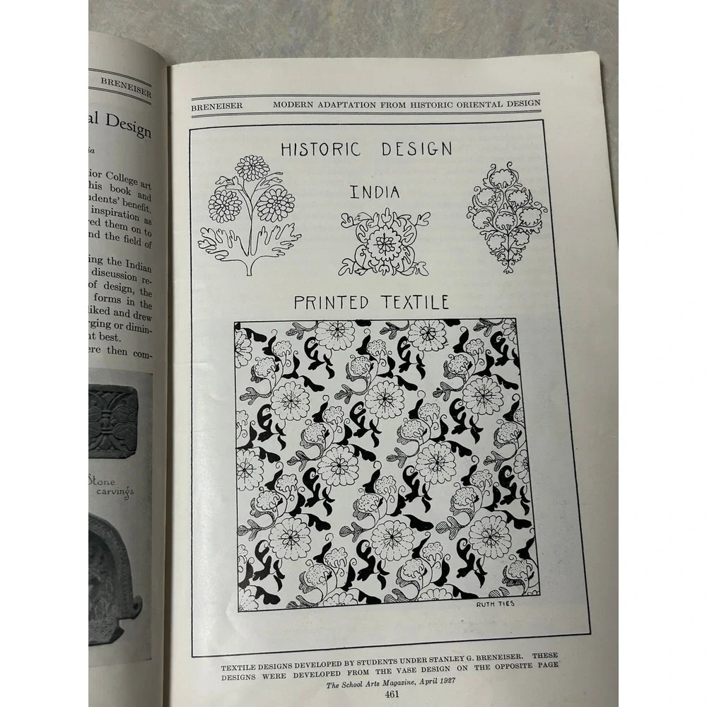 Vintage School Arts Magazine April 1927 Art Education Crayola Ad Oriental Design